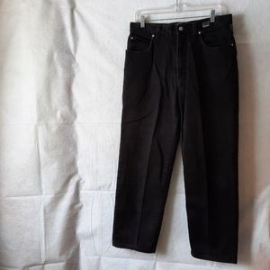 Versace Itierre Vintage Y2K Black Designer Rare Blue Medusa Jeans Ladies 32